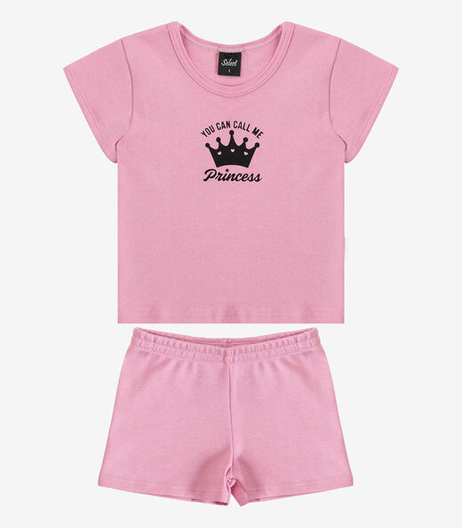 Image_Conjunto Infantil Blusa com Shorts Select Rosa