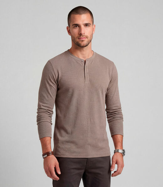 Image_Camiseta Masculina Manga Longa Malhão Diametro Marrom