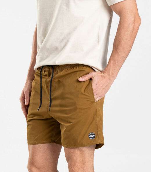 Bermuda Masculina De Microfibra Sarjada Long Bong Marrom