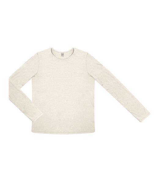 Blusa Manga Longa Feminina Básica Rovitex Bege