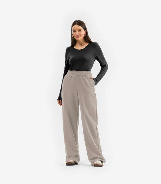 Image_Calça Feminina em Moletom Rovitex Cinza