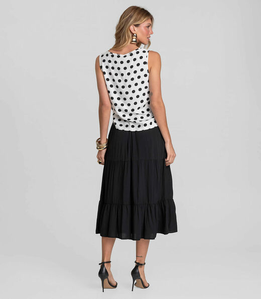 Regata Feminina em Tecido de Viscose Dianna Branco