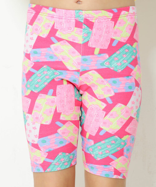 Bermuda Infantil Cotton Estampa Sorvetes Tam 4 a 10