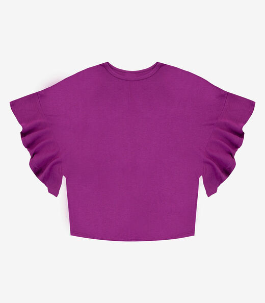 Blusa Feminina em Visco Tricot Infinita Cor Roxo