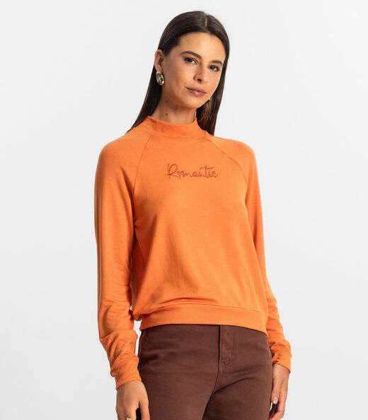 Blusão Raglan Feminino Rovitex Laranja