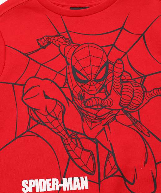 Casaco Infantil Moletom Homem Aranha Marvel Tam 4 a 10 Vermelho