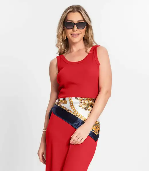 Vestido Midi De Ribana Feminino Endless Vermelho