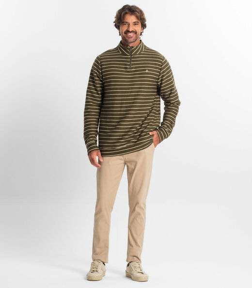 Blusão Masculino Moletinho Listrado Diametro Verde