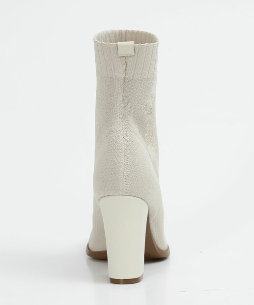 Bota Feminina Cano Curto Salto Grosso Knit Beira Rio