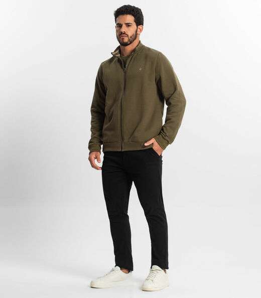 Jaqueta Masculina Em Moletom Diametro Verde