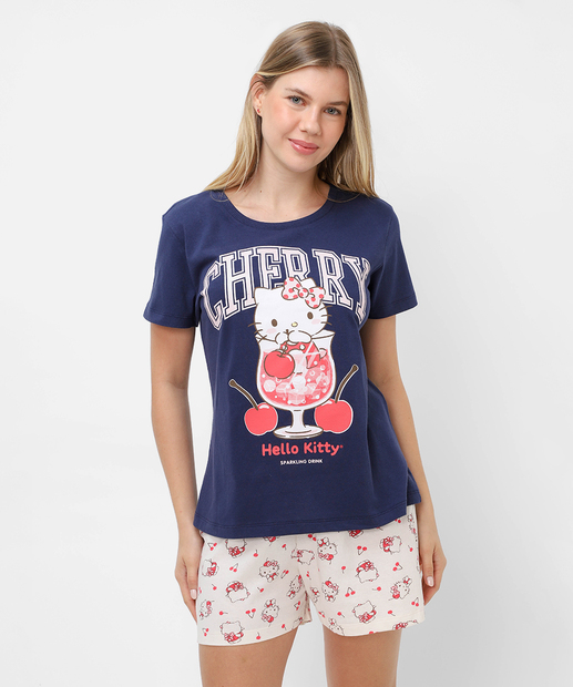 Image_Pijama Feminino Estampa Hello Kitty Sanrio Azul