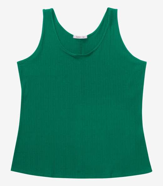 Image_Regata Plus Size Em Ribana Canelada Secret Glam Verde