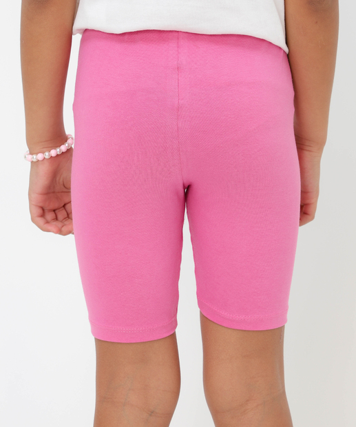 Bermuda Infantil Ciclista Cotton Marisa Tam 4 a 10 Rosa