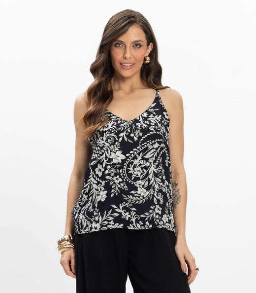 Image_Blusa de Alça Viscose Khyara Feminina Endless Preto
