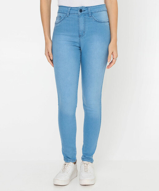 Calça Jeans Skinny Feminina Cintura Média Biotipo Azul