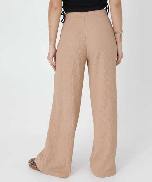 Calça Pantalona Feminina Textura Marisa