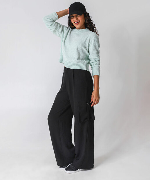 Suéter Feminino Chenille Marisa Azul