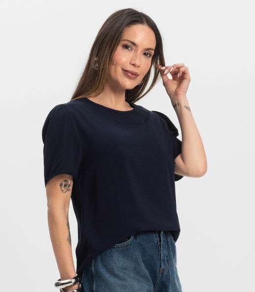 Blusa Feminina Em Viscose Infinita Cor Azul