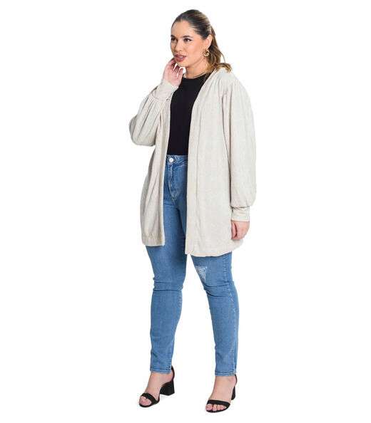 Cardigan Tricot Shine Secret Glam Bege