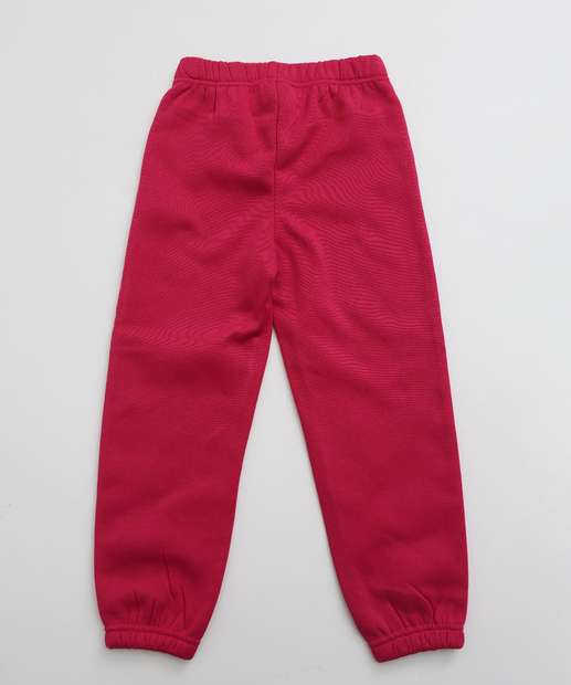 Conjunto Infantil Moletom Bordado Marisa Tam 4 a 10 Rosa