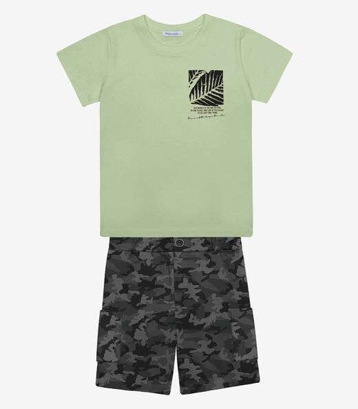Image_Conjunto Infantil Camiseta Com Bermuda Trick Nick Verde