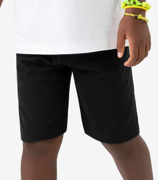Conjunto Machão c Bermuda em Meia Malha RoviKids Branco