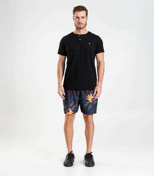 Bermuda Masculina De Microfibra Long Bong Azul