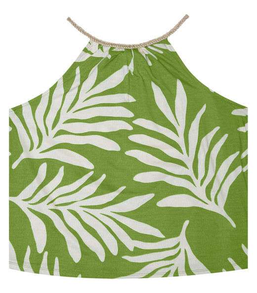 Blusa Feminina De Alça Floral Rovitex Verde