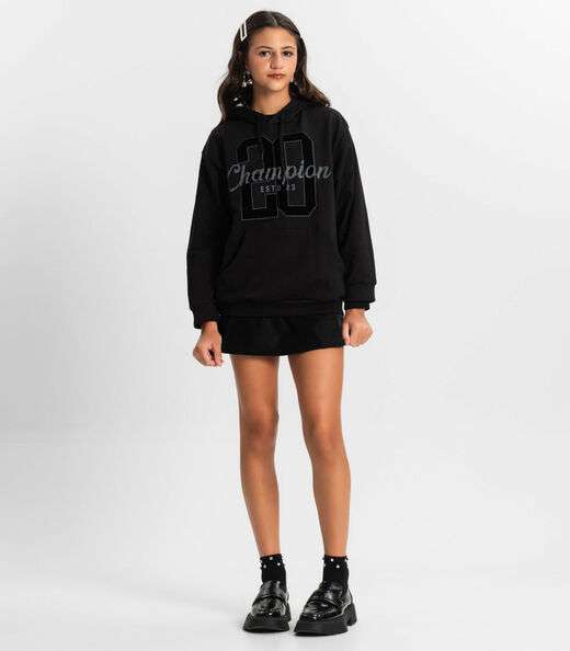 Moletom Juvenil Feminina  Minty Preto