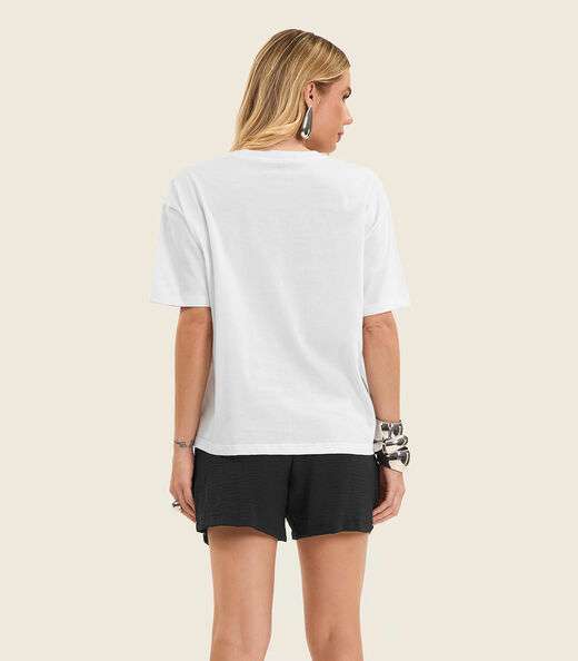 T- Shirt Feminina Manga Curta Endless Branco