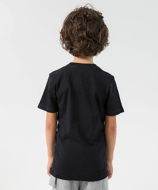 Camiseta Infantil Pantera Negra Marvel Tam 4 a 10