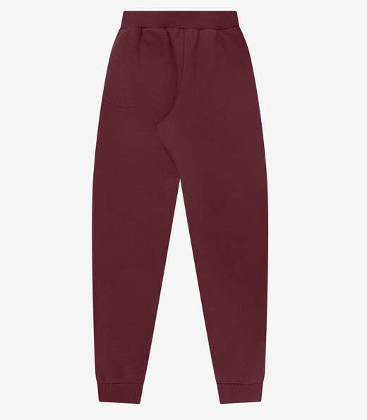 Calça Feminina em Moletom Peluciado Rovitex Vermelho