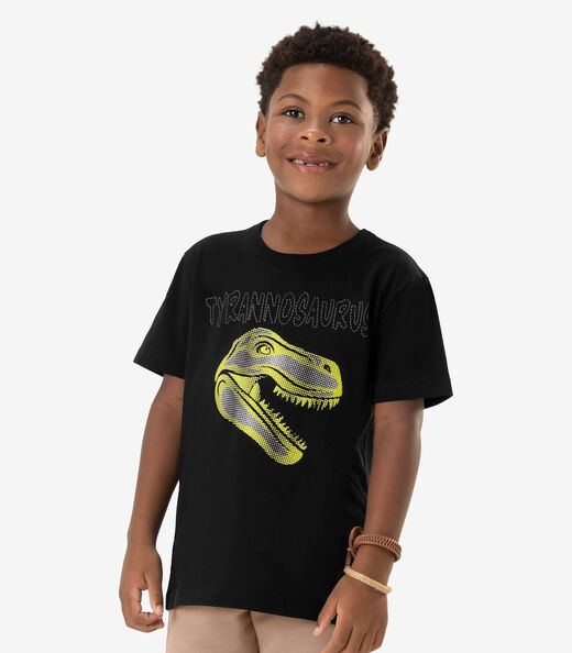 Conjunto Infantil Camiseta Com Bermuda Rovi Kids Preto
