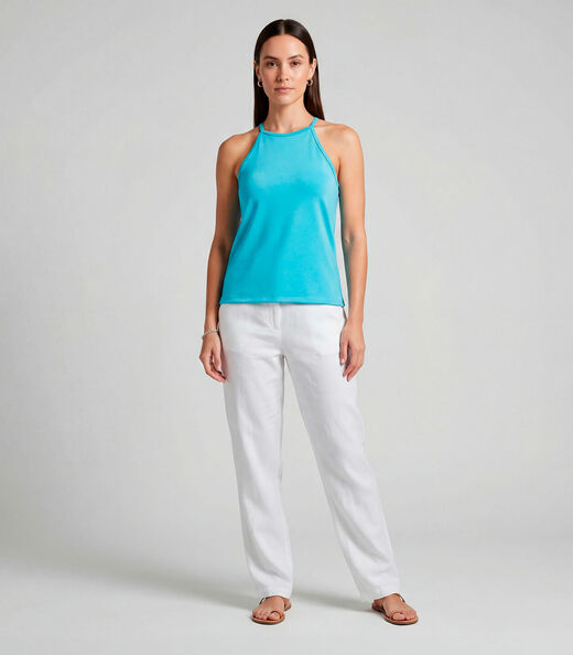 Image_Blusa Feminina Com Cava Americana Infinita Cor Azul