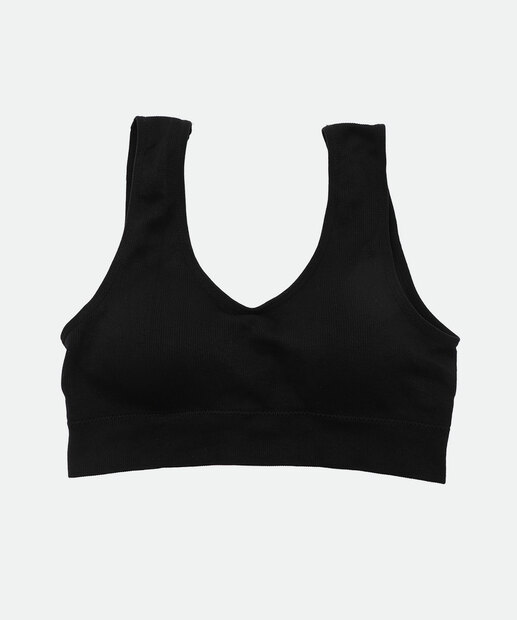 Kit 2 Sutiãs Top Sem Costura Com Bojo Removível Marisa Cinza