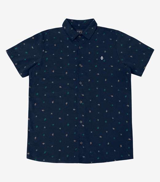 Camisa Masculina Viscose Diamentro Azul