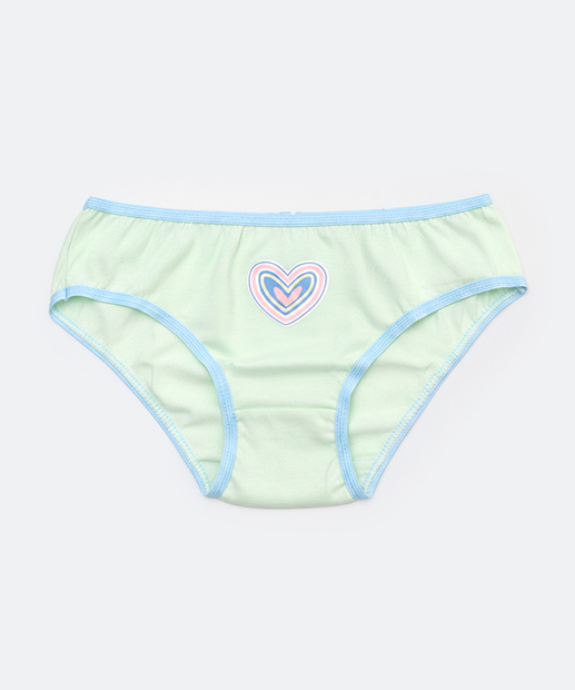 Kit 3 Calcinhas Infantil Flores Marisa Tam 2 a 12 Rosa
