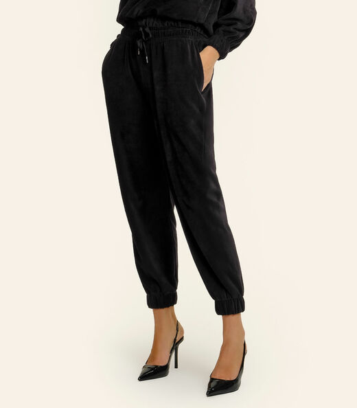 Conjunto Blusão Com Calça Endless Plush Feminina Preto