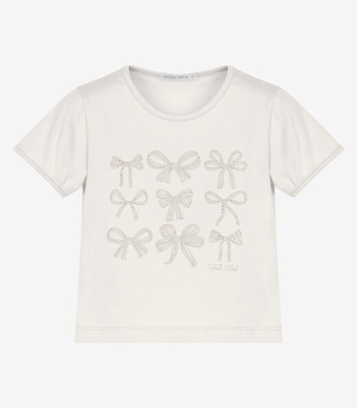Conjunto Infantil Blusa Com Shorts Trick Nick Bege