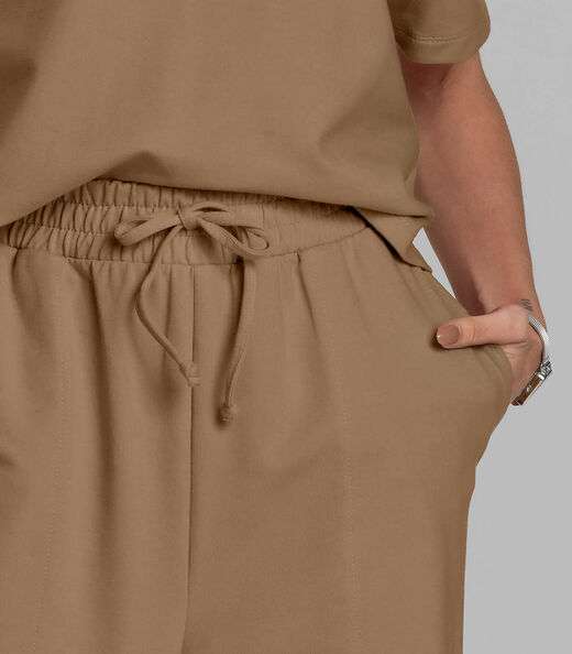 Conjunto Feminino em Molecotton Dianna Marrom