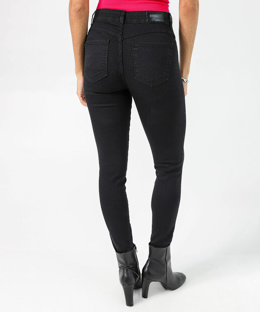 Calça Jeans Skinny Midi Feminina Biotipo Preto
