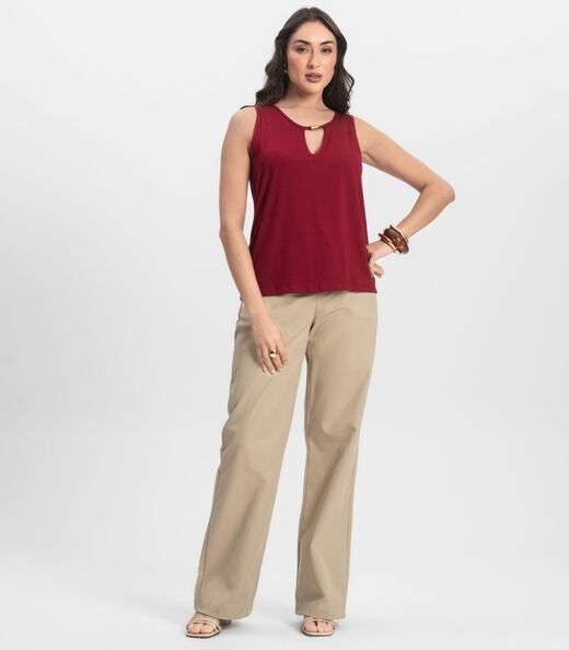 Blusa Feminina Lisa Infinita Cor Vermelho