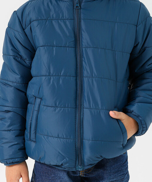 Jaqueta Infantil Puffer Marisa Azul Tam 4 a 10