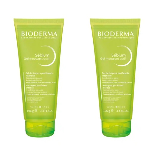 Image_Kit com 2 Unidades de Bioderma Gel De Limpeza Facial Sébium Moussant Actif 100ml