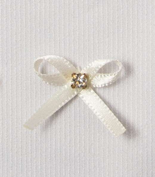 Image_Aplique Laço Cetim Com Strass Rovitex Aviamentos Bege