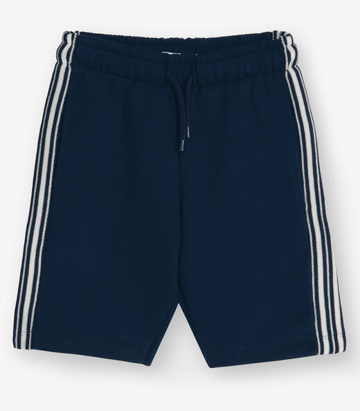 Bermuda Moletom Sarjado Masculina Trick Nick Azul