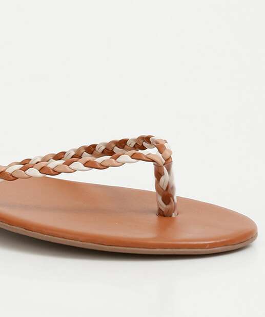 Rasteirinha Feminina Tiras Trançada 