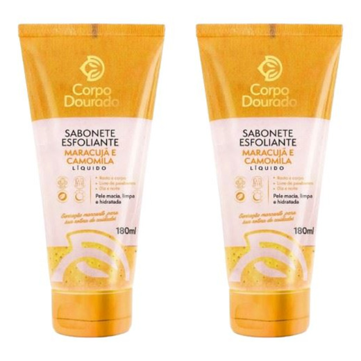 Image_Kit c/2 Sabonetes Esfoliante Corpo Dourado 180ml Maracuja/Camomila