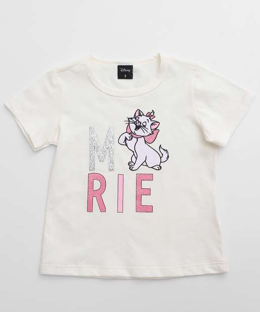 Image_Camiseta Infantil Estampa Marie Disney Tam 1 a 3 Off White