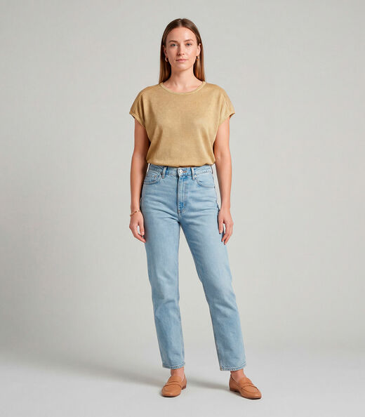 Blusa Feminina Recorte Na Costa Infinita Cor Amarelo